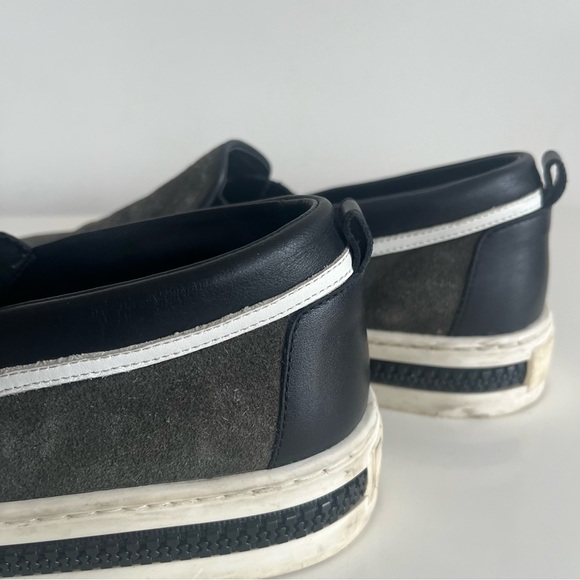 Sergio Rossi Suede Leather Slip-On Sneakers Loafer Zipper size 39EU or 8US - Picture 10 of 14